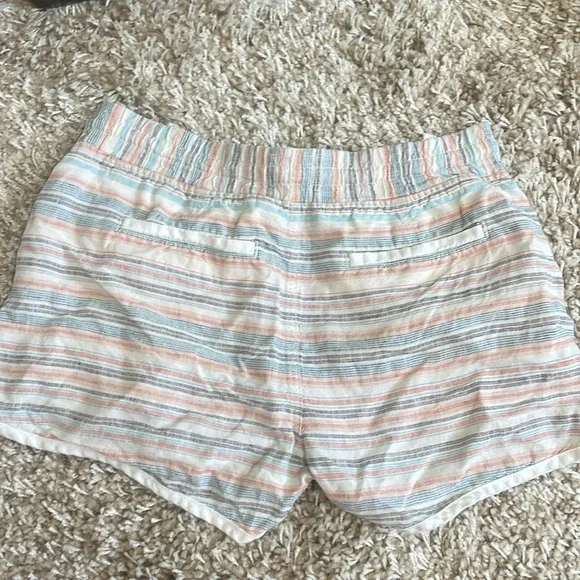 Athleta Jacquard Sandbar Shortie Linen Shorts Size 6 Small Beach Summer Pool EUC - Picture 10 of 10